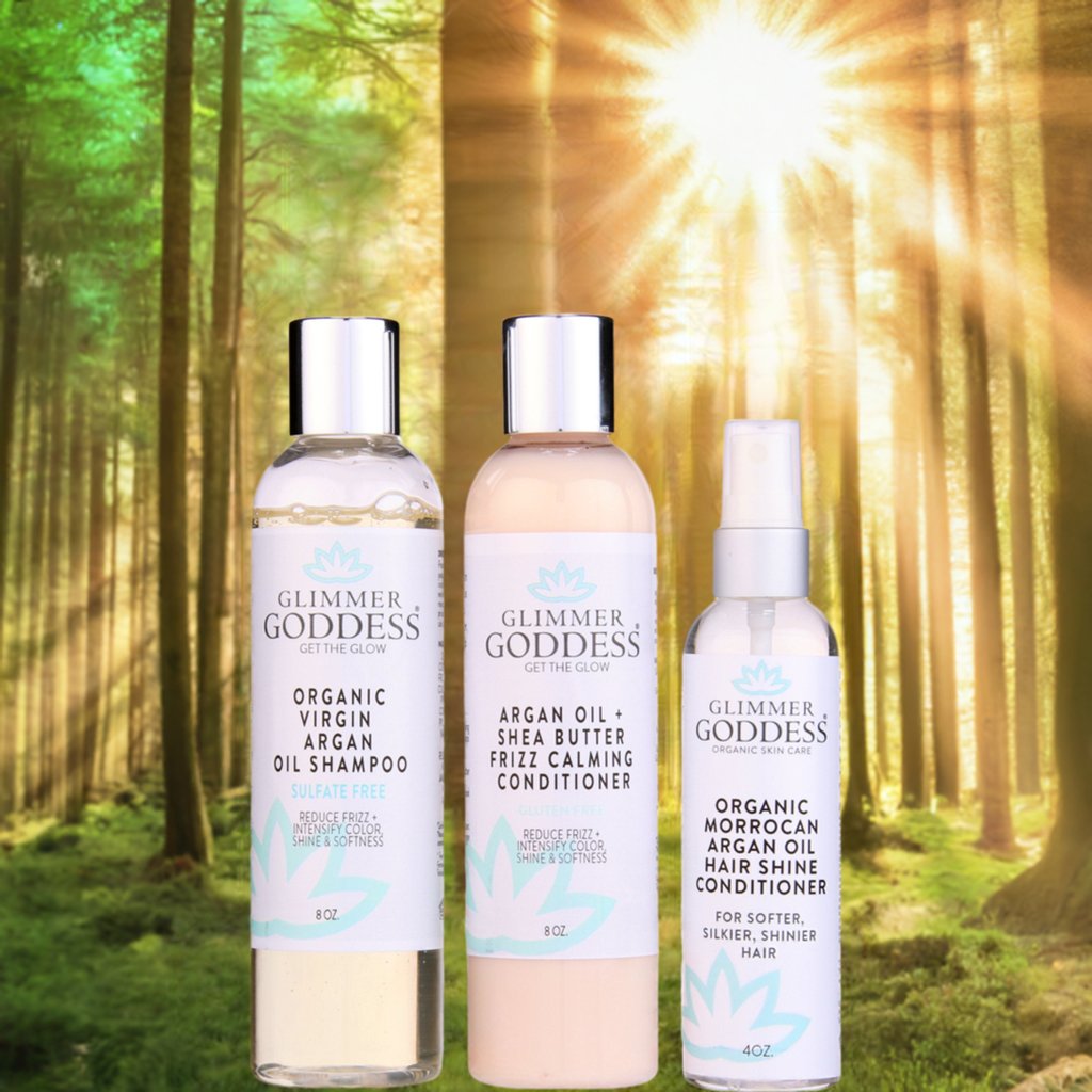 Organic Argan Oil Hair Treatment Trio – Hydrating 3-Step System - Trending Wellness Store