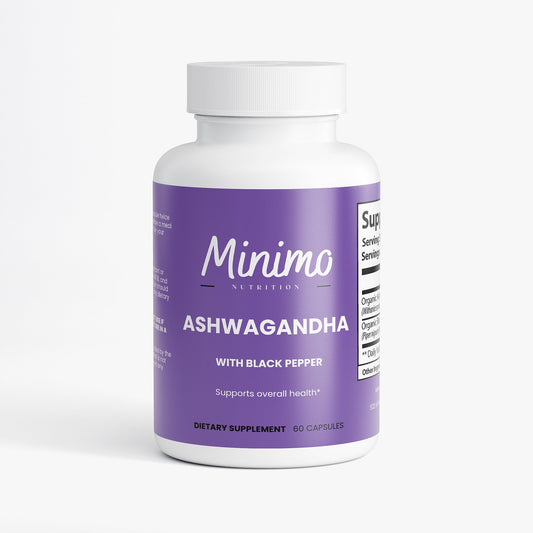 Organic Ashwagandha with Black Pepper, 60 ct. - Trending Wellness Store