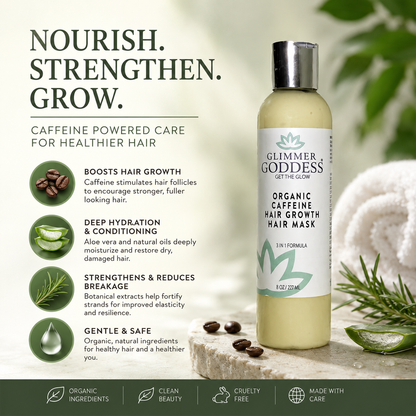 Organic Caffeine Hair Growth Mask – Deep Conditioning Treatment - Trending Wellness Store