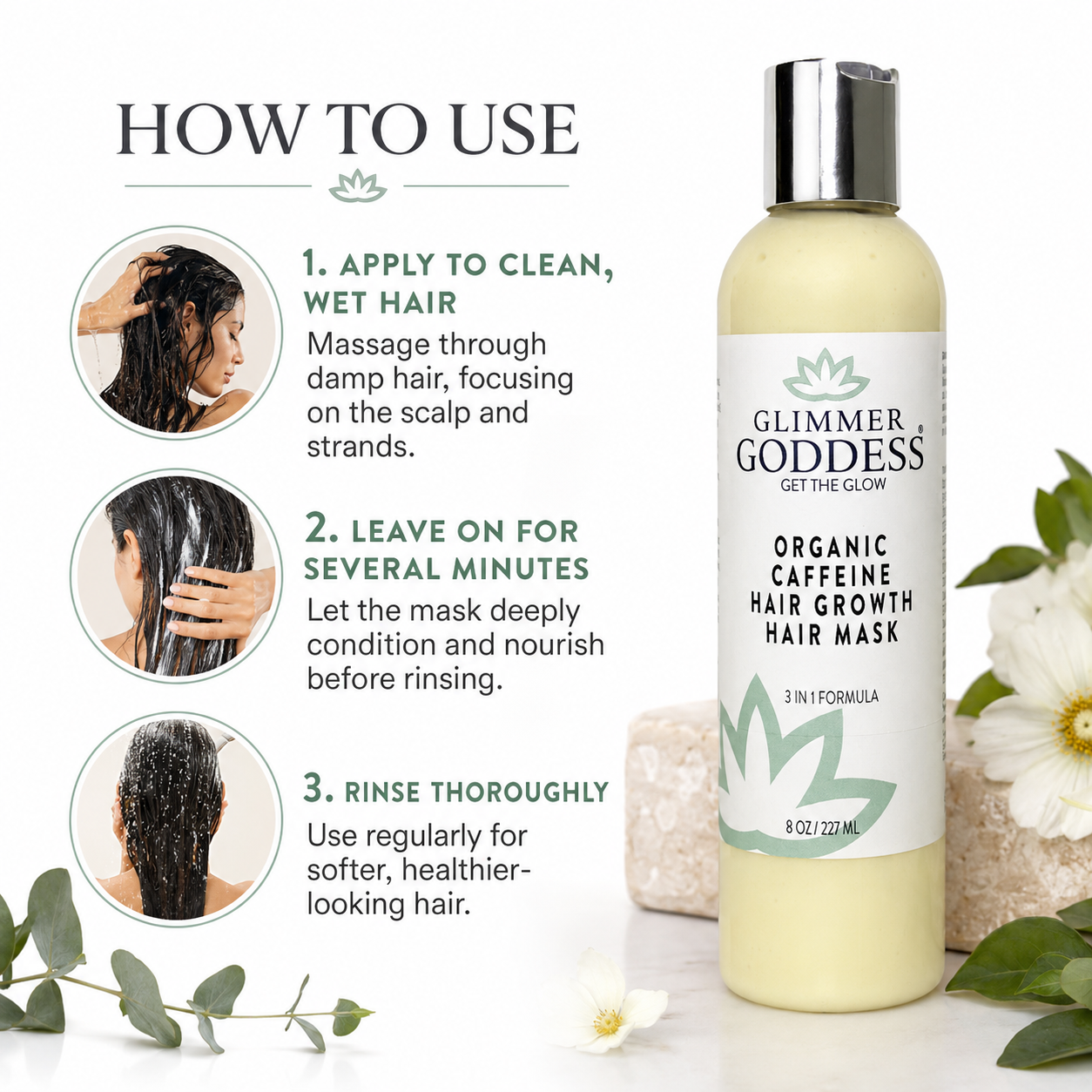 Organic Caffeine Hair Growth Mask – Deep Conditioning Treatment - Trending Wellness Store