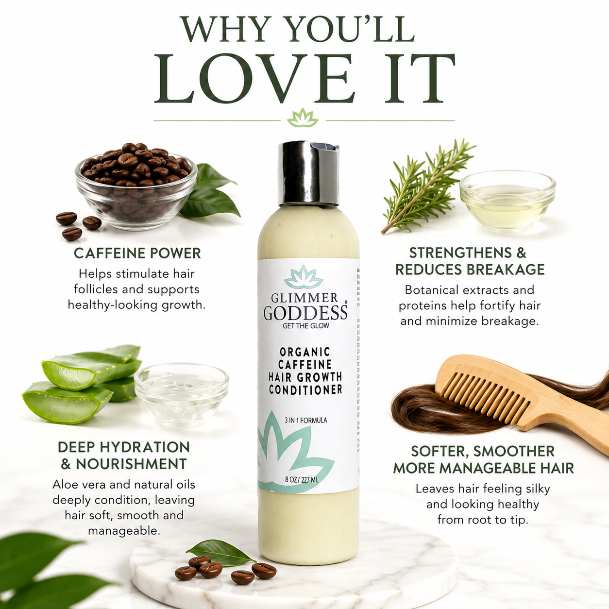 Organic Caffeine Hair Growth Mask – Deep Conditioning Treatment - Trending Wellness Store