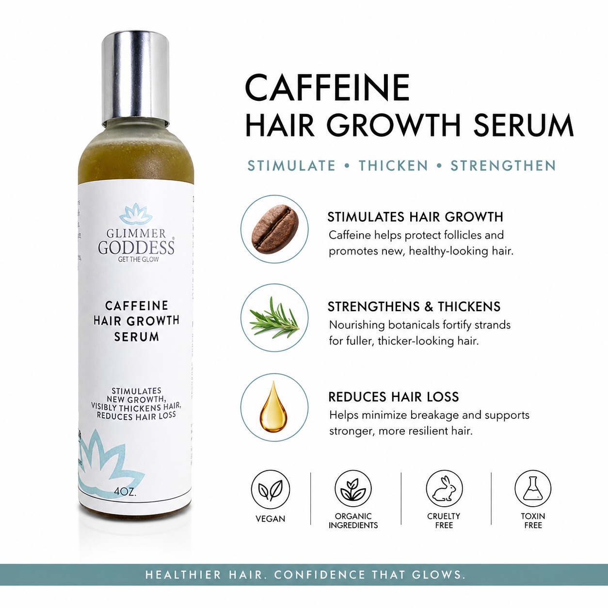 Organic Caffeine Hair Growth Serum – Scalp Treatment - Trending Wellness Store