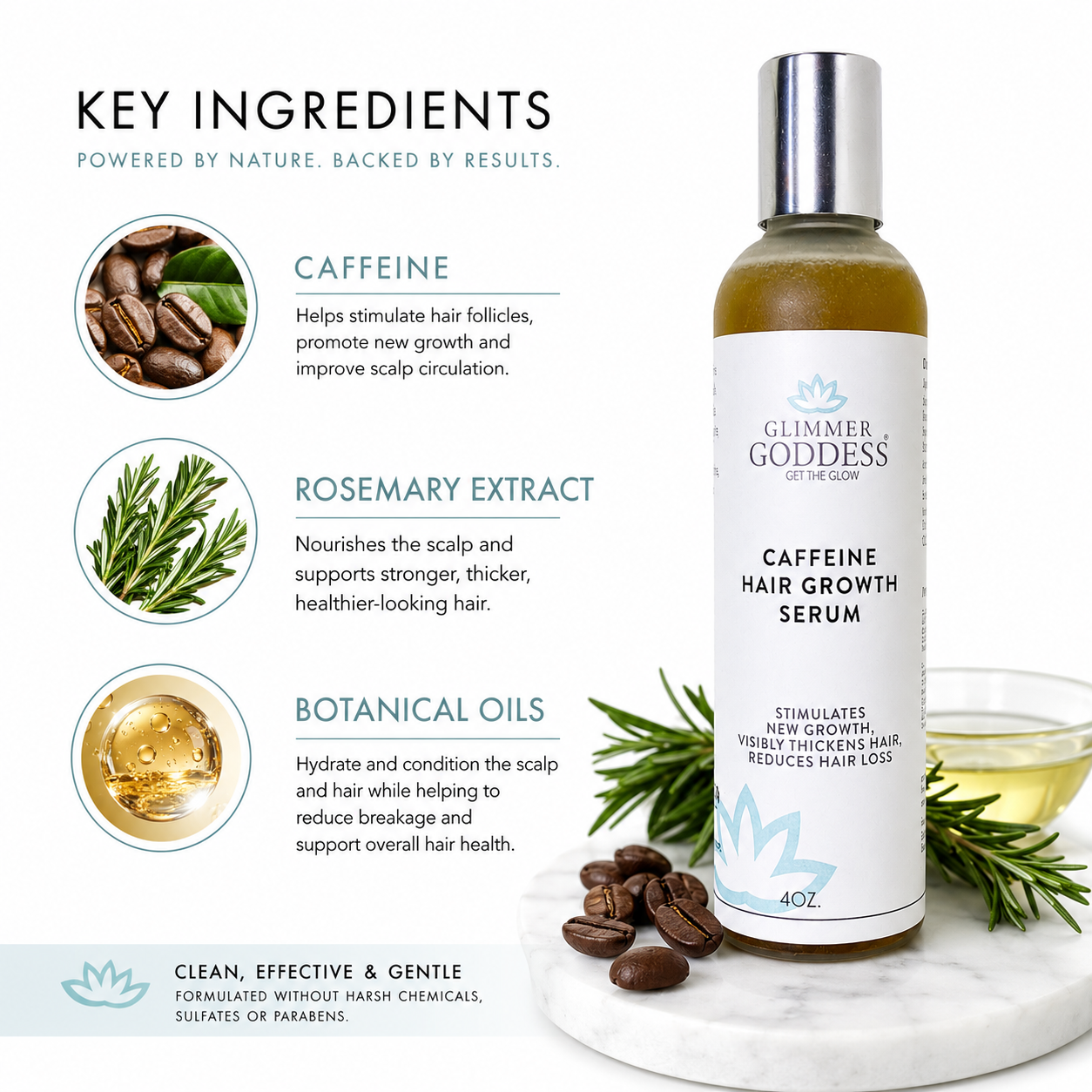 Organic Caffeine Hair Growth Serum – Scalp Treatment - Trending Wellness Store