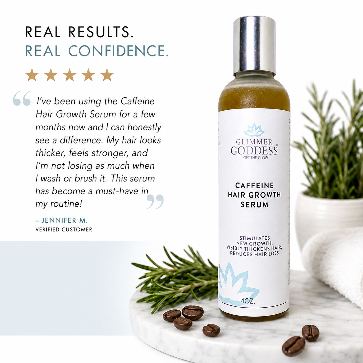 Organic Caffeine Hair Growth Serum – Scalp Treatment - Trending Wellness Store