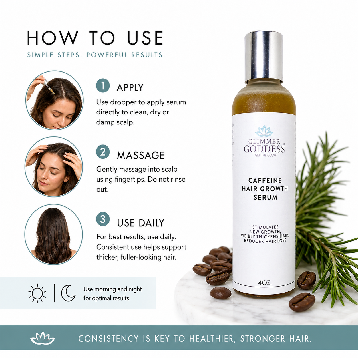 Organic Caffeine Hair Growth Serum – Scalp Treatment - Trending Wellness Store