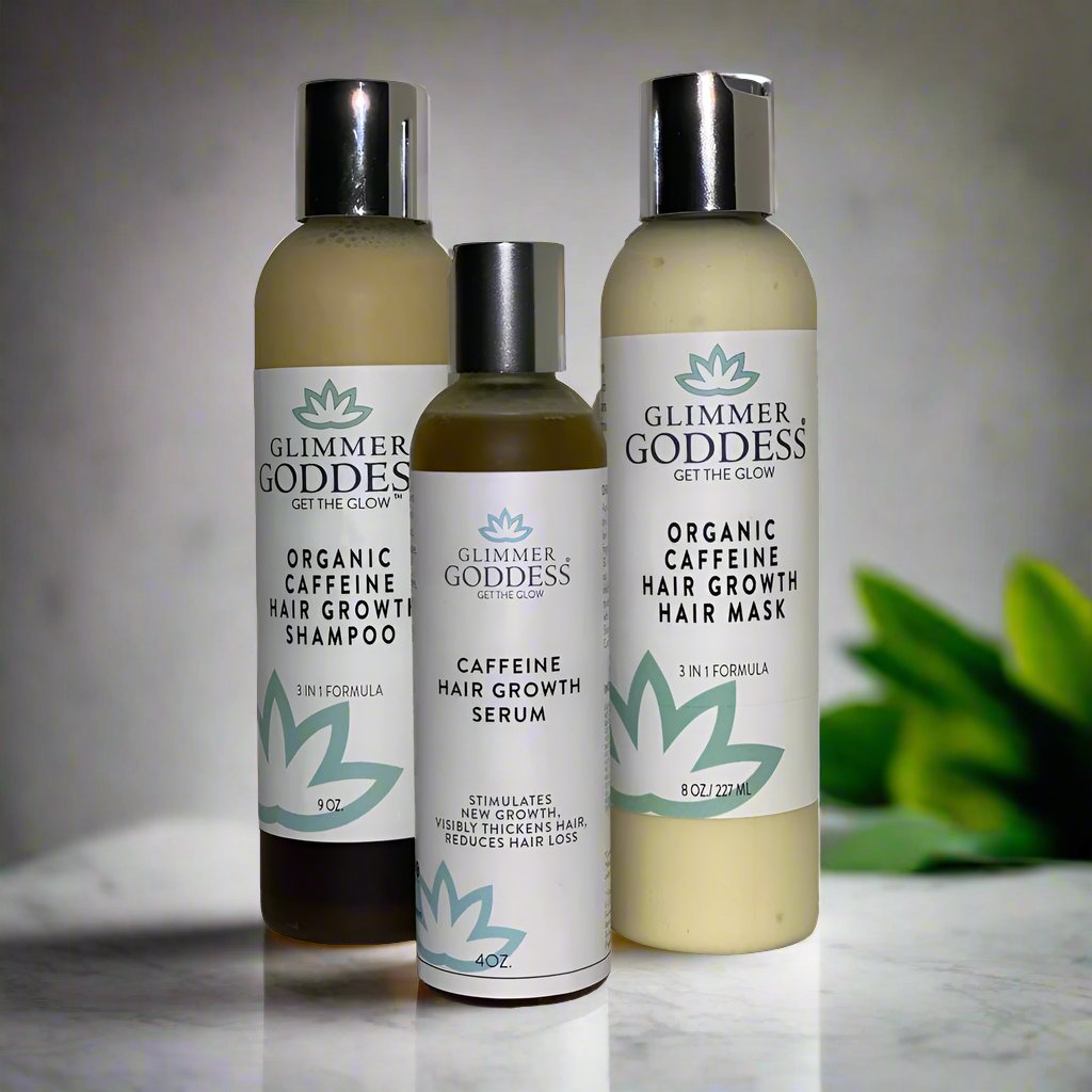 Organic Caffeine Hair Growth System – 3-Step Treatment Set - Trending Wellness Store