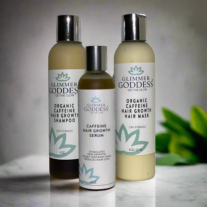 Organic Caffeine Hair Growth System – 3-Step Treatment Set - Trending Wellness Store