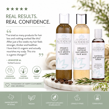Organic Caffeine Hair Growth System – 3-Step Treatment Set - Trending Wellness Store
