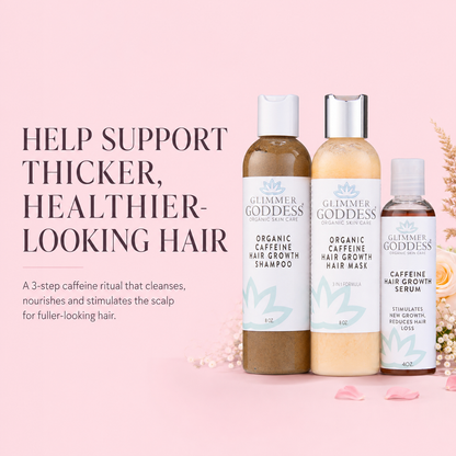 Organic Caffeine Hair Growth System – 3-Step Treatment Set - Trending Wellness Store