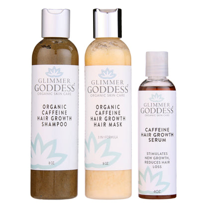 Organic Caffeine Hair Growth System – 3-Step Treatment Set - Trending Wellness Store