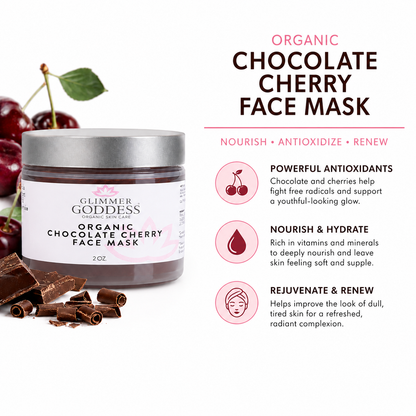 Organic Chocolate Cherry Face Mask – Antioxidant Anti-Aging Treatment - Trending Wellness Store