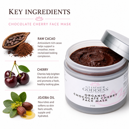 Organic Chocolate Cherry Face Mask – Antioxidant Anti-Aging Treatment - Trending Wellness Store