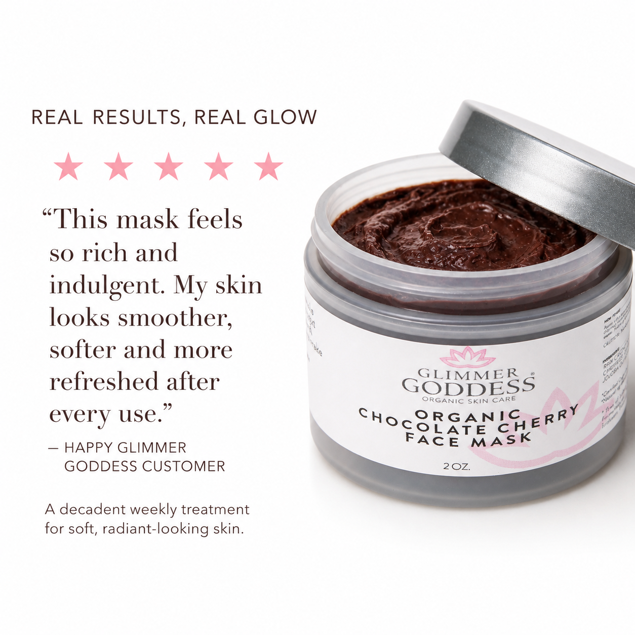 Organic Chocolate Cherry Face Mask – Antioxidant Anti-Aging Treatment - Trending Wellness Store