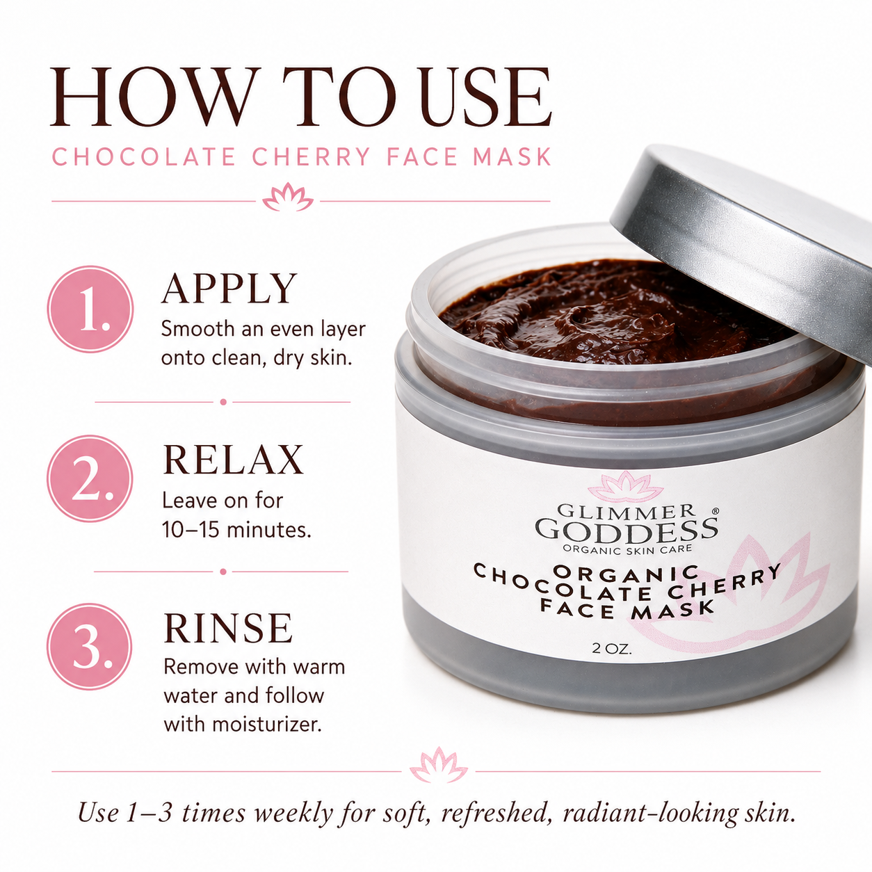 Organic Chocolate Cherry Face Mask – Antioxidant Anti-Aging Treatment - Trending Wellness Store