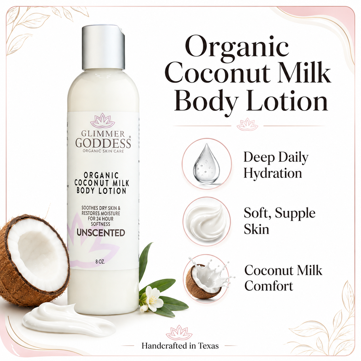 Organic Coconut Milk Body Lotion – Ultra-Hydrating - Trending Wellness Store