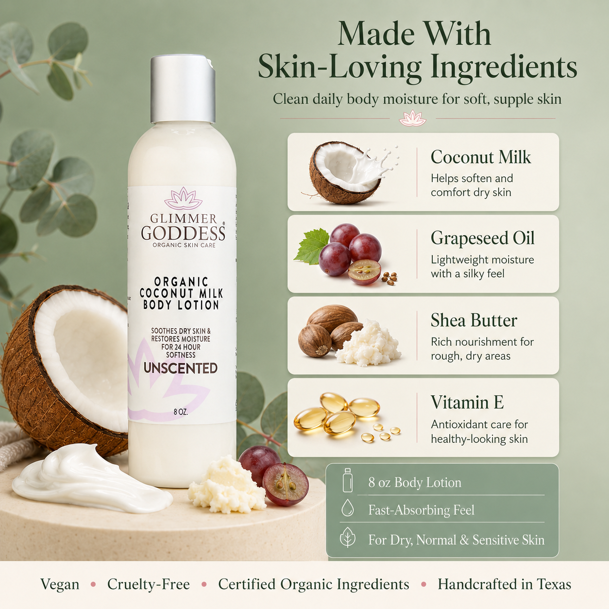 Organic Coconut Milk Body Lotion – Ultra-Hydrating - Trending Wellness Store