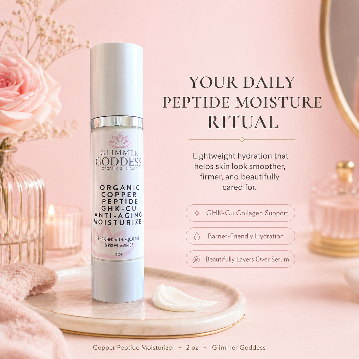 Organic Copper Peptide Moisturizer – Firming & Smoothing - Trending Wellness Store