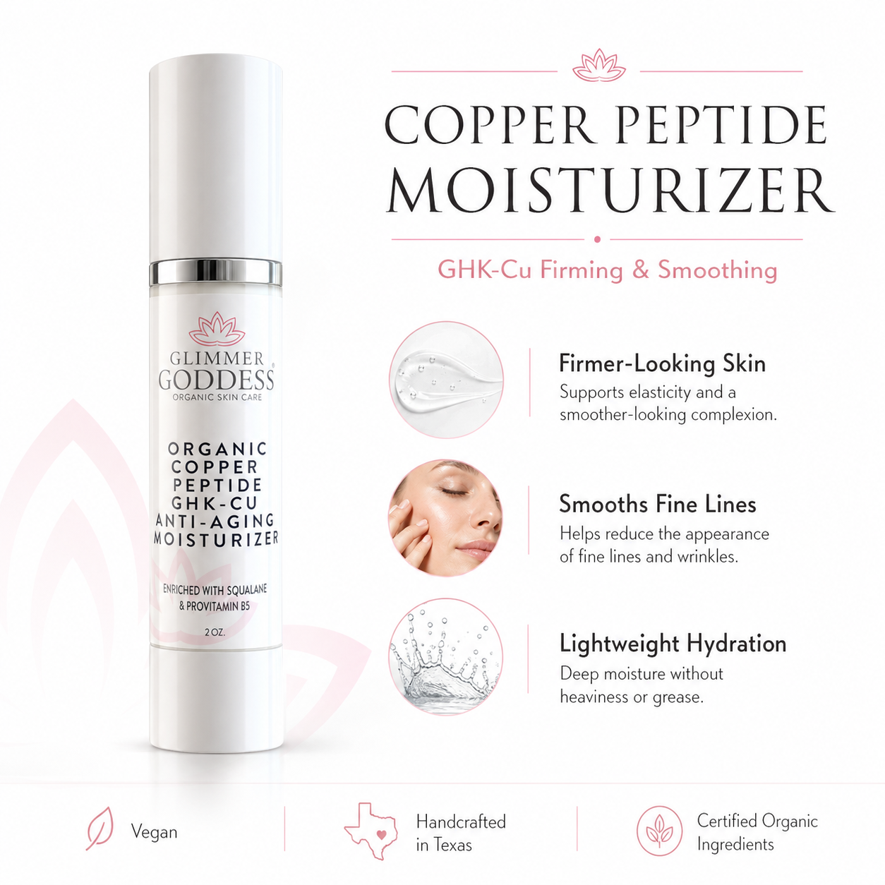 Organic Copper Peptide Moisturizer – Firming & Smoothing - Trending Wellness Store