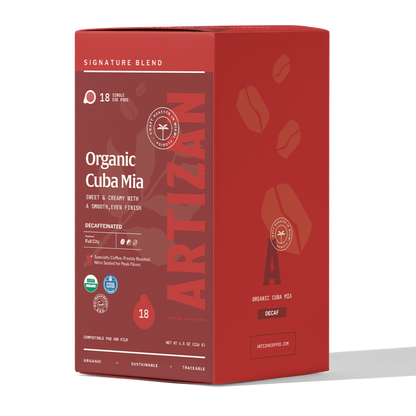 Organic Cuba Mia Decaf Espresso ESE Coffee Pods, Dark Roast - 18 Pods - Trending Wellness Store