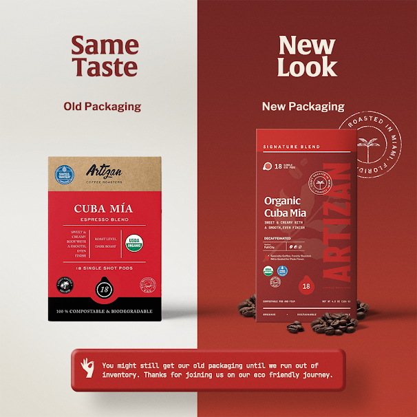 Organic Cuba Mia Decaf Espresso ESE Coffee Pods, Dark Roast - 18 Pods - Trending Wellness Store