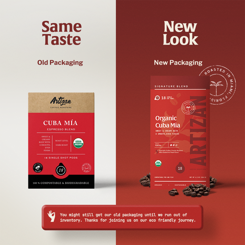 Organic Cuba Mia Espresso ESE Coffee Pods, Dark Roast - 18 Pods - Trending Wellness Store