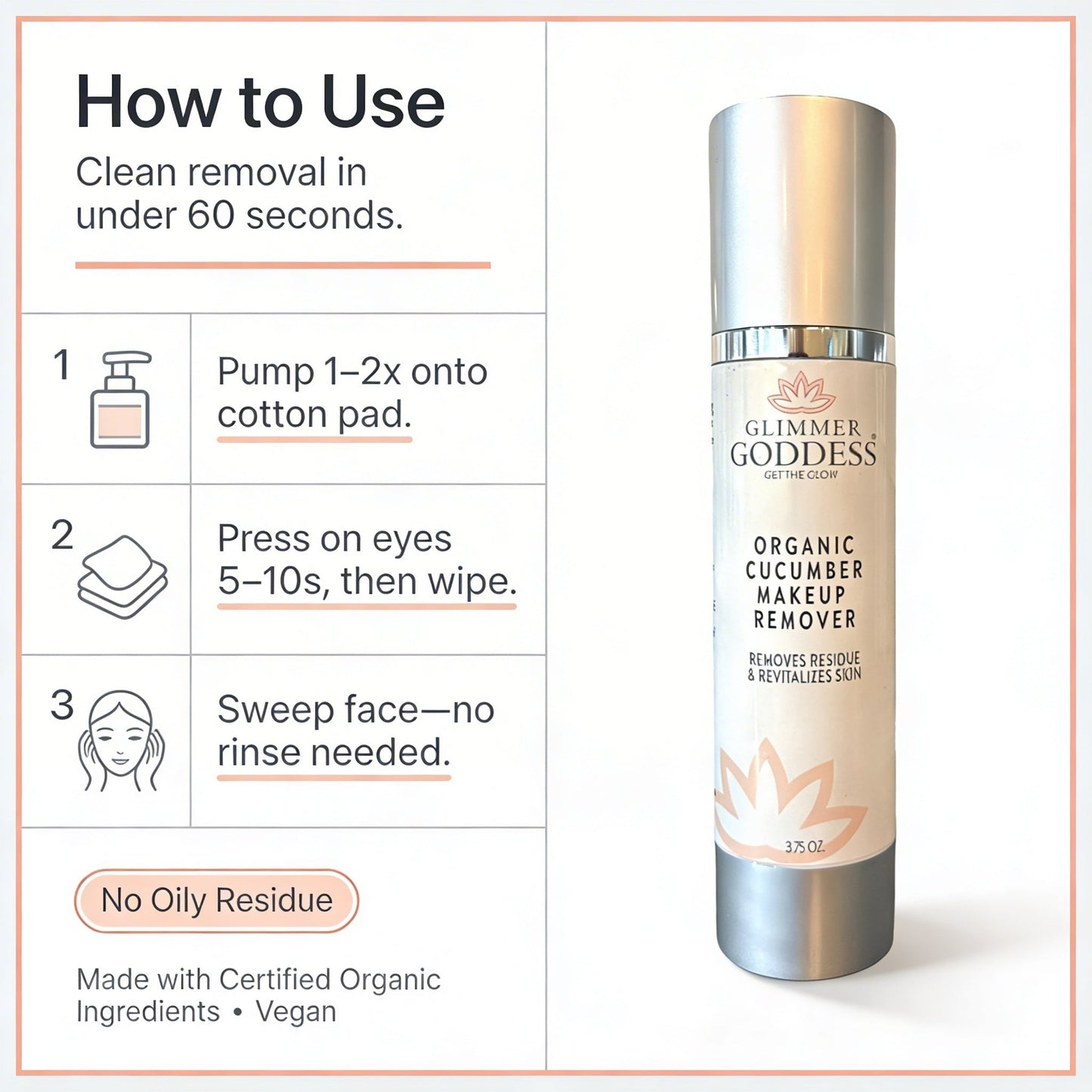 Organic Cucumber Makeup Remover – No Oily Residue - Trending Wellness Store