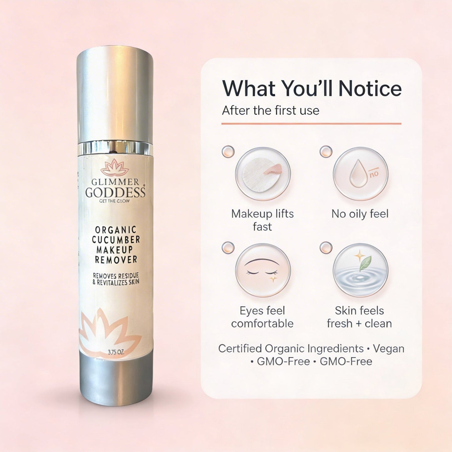 Organic Cucumber Makeup Remover – No Oily Residue - Trending Wellness Store