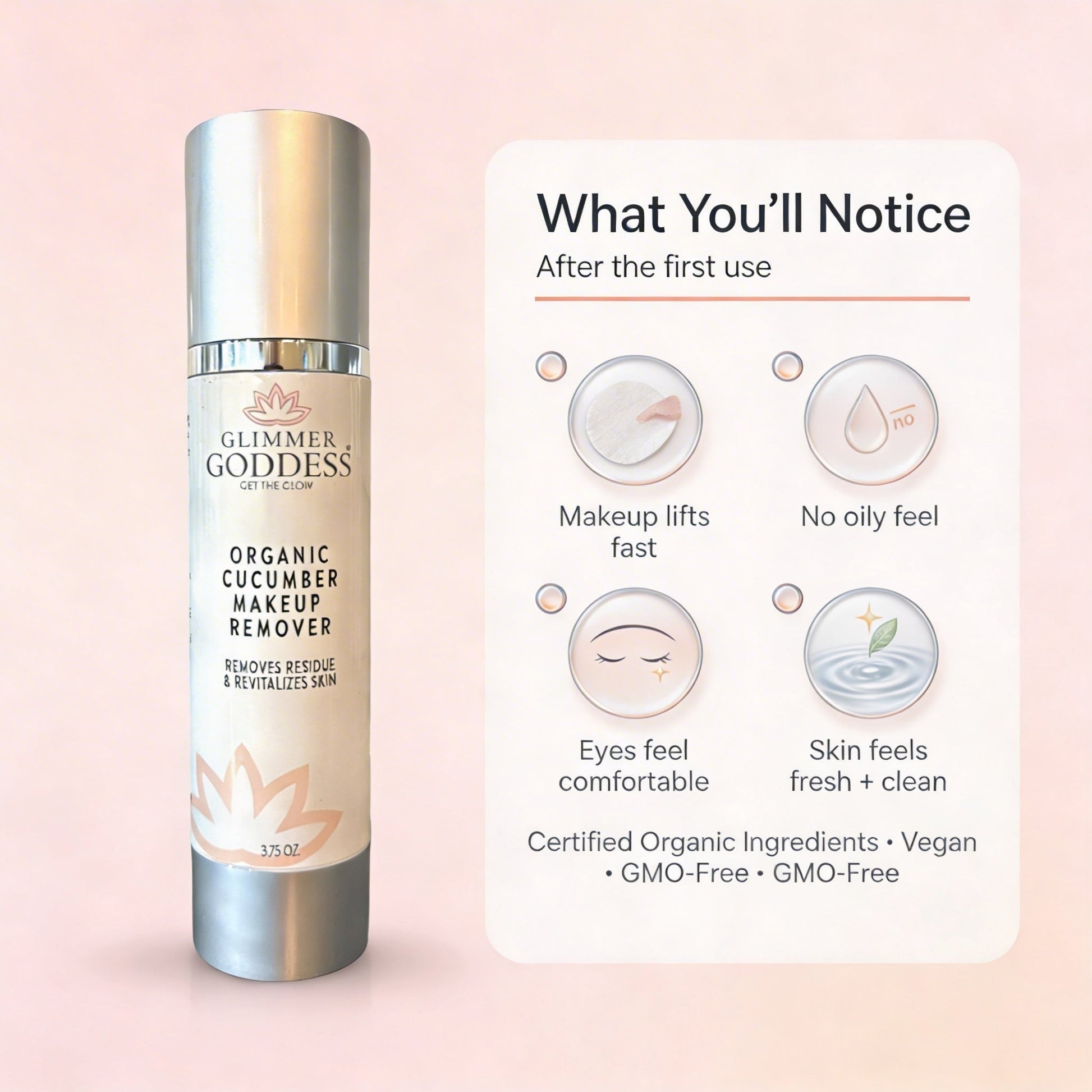 Organic Cucumber Makeup Remover – No Oily Residue - Trending Wellness Store