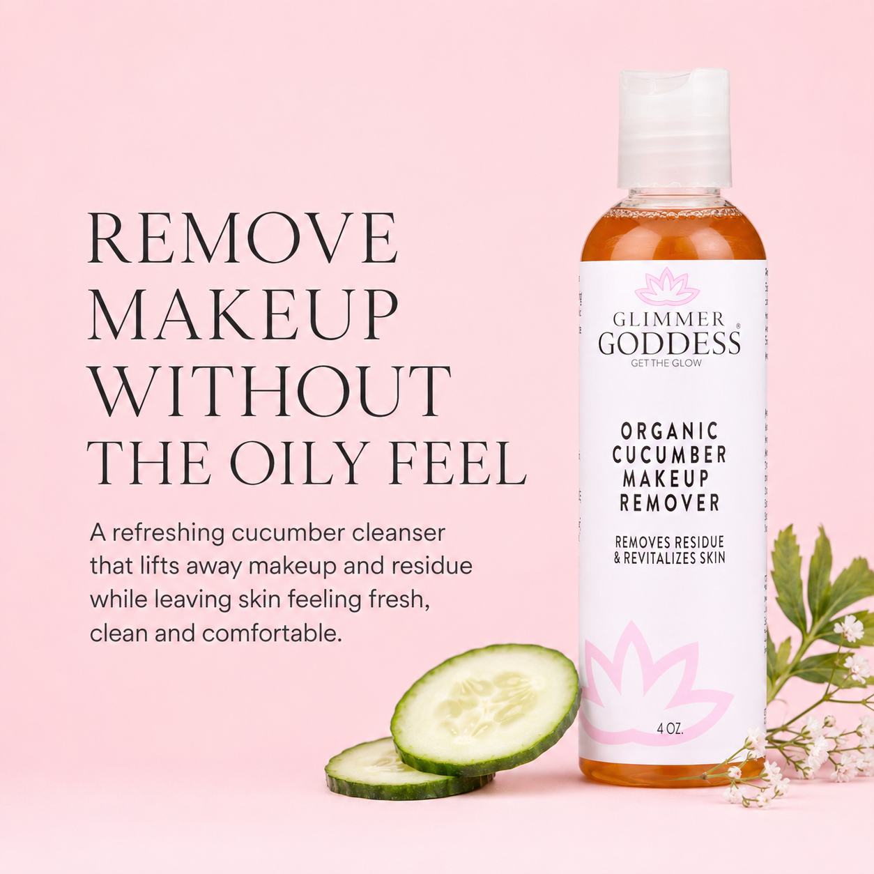 Organic Cucumber Makeup Remover – No Oily Residue - Trending Wellness Store