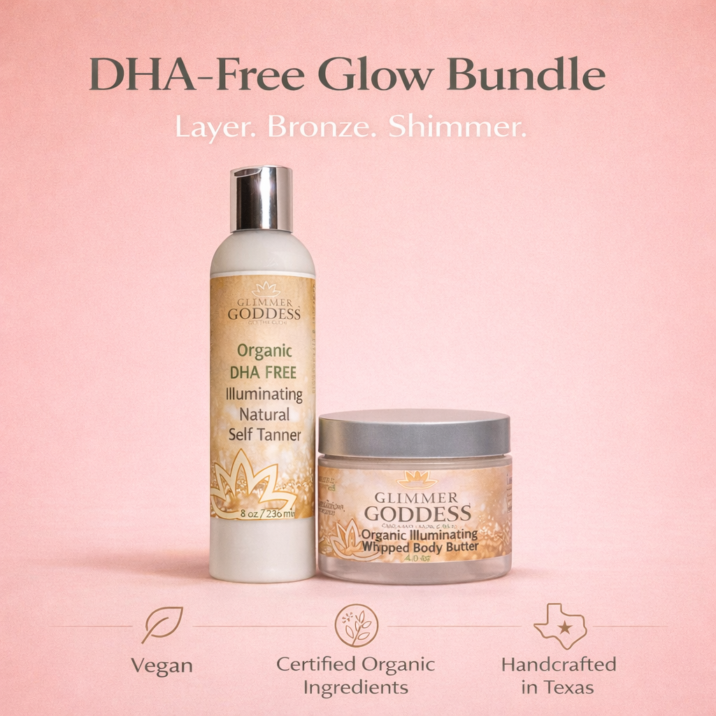 Best Organic DHA-Free Self Tanner + Bronzing Shimmer Bundle - Trending Wellness Store