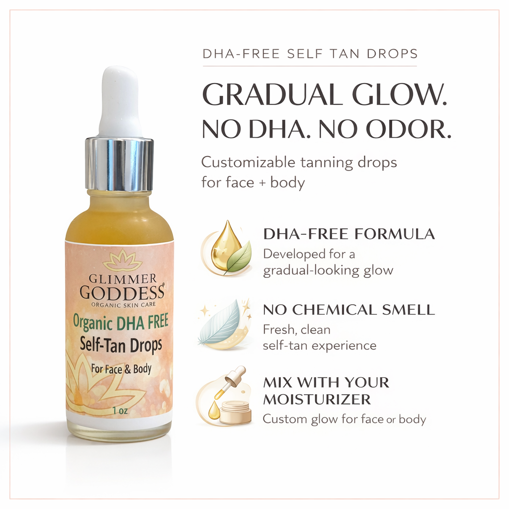 Organic DHA-Free Tanning Drops – Gradual Glow with No Chemical Smell - Trending Wellness Store