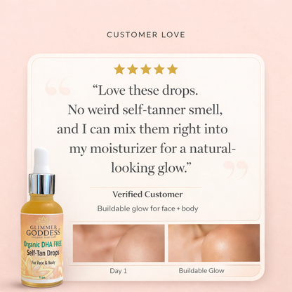 Organic DHA-Free Tanning Drops – Gradual Glow with No Chemical Smell - Trending Wellness Store