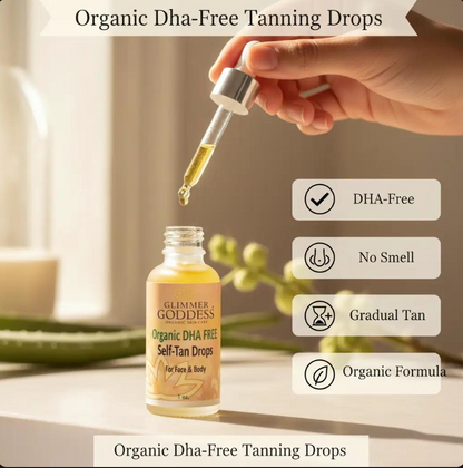Organic DHA-Free Tanning Drops – Gradual Glow with No Chemical Smell - Trending Wellness Store