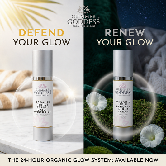 Organic Day & Night Duo – Triple Action SPF 30 Moisturizer + Skin Renewal Night Cream Bundle - Trending Wellness Store