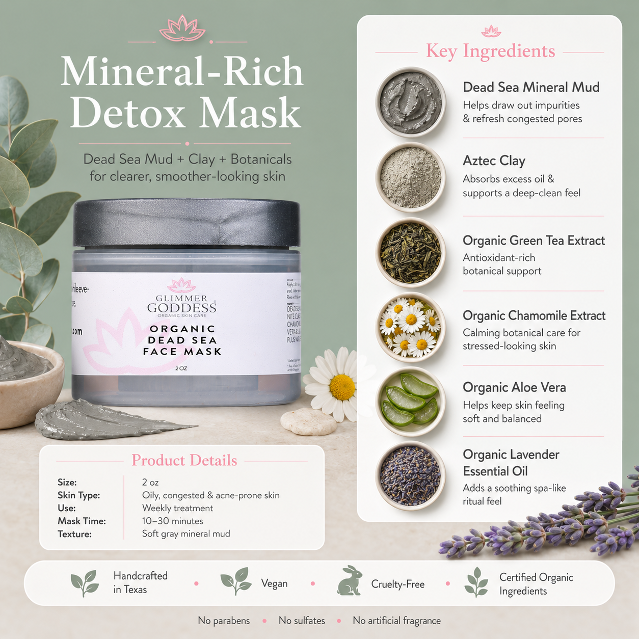 Organic Dead Sea Mud Mask – Exfoliate & Rejuvenate - Trending Wellness Store