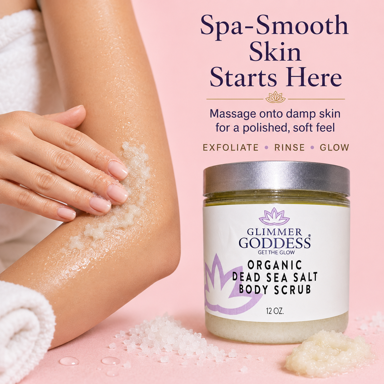 Organic Dead Sea Salt Body Scrub – Exfoliates, Detoxifies & Firms Skin - Trending Wellness Store