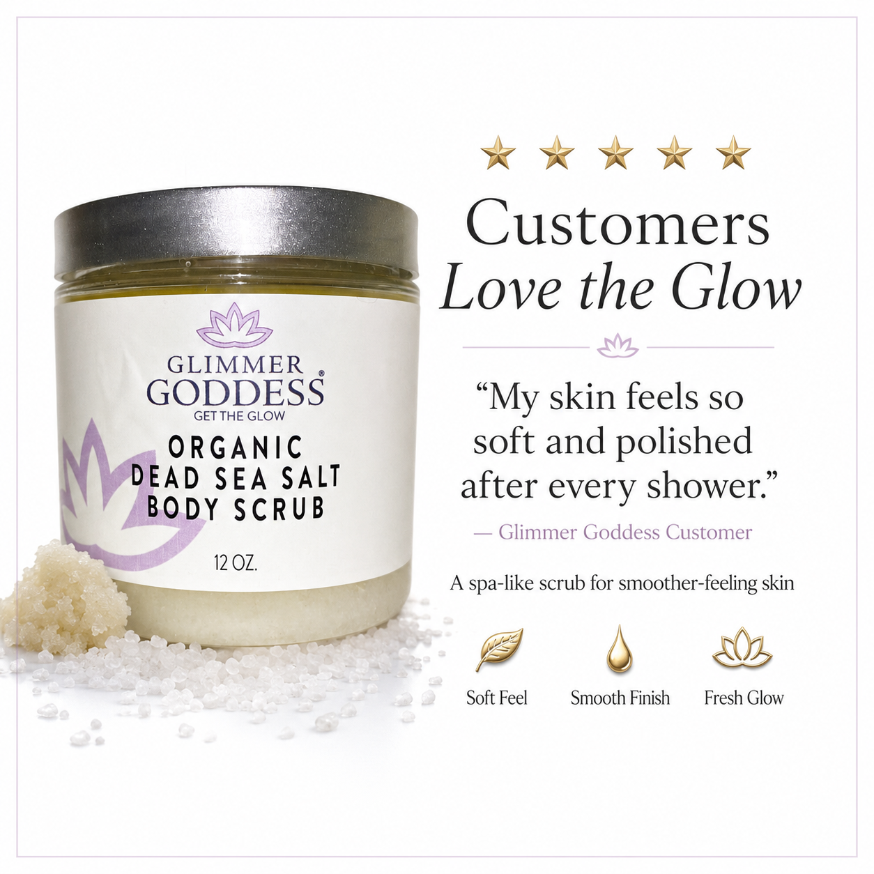 Organic Dead Sea Salt Body Scrub – Exfoliates, Detoxifies & Firms Skin - Trending Wellness Store