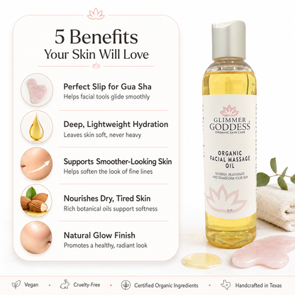 Organic Facial Massage Oil – Anti-Aging Treatment - Trending Wellness Store