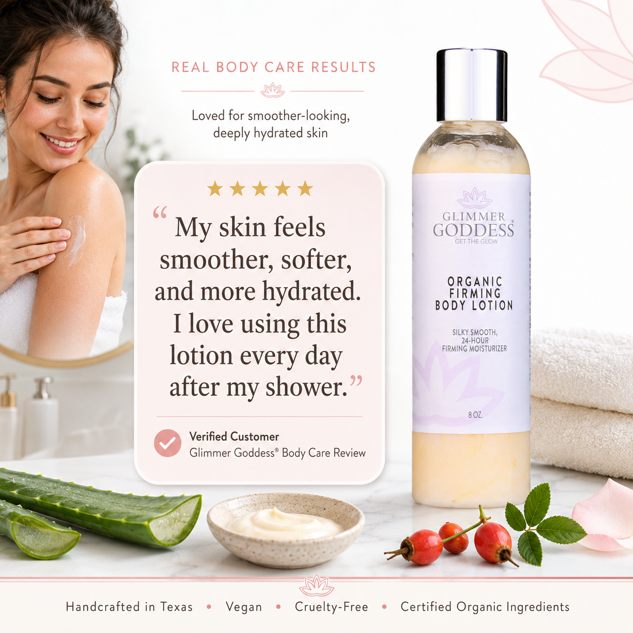 Organic Firming Body Lotion – Skin Tightening Formula - Trending Wellness Store