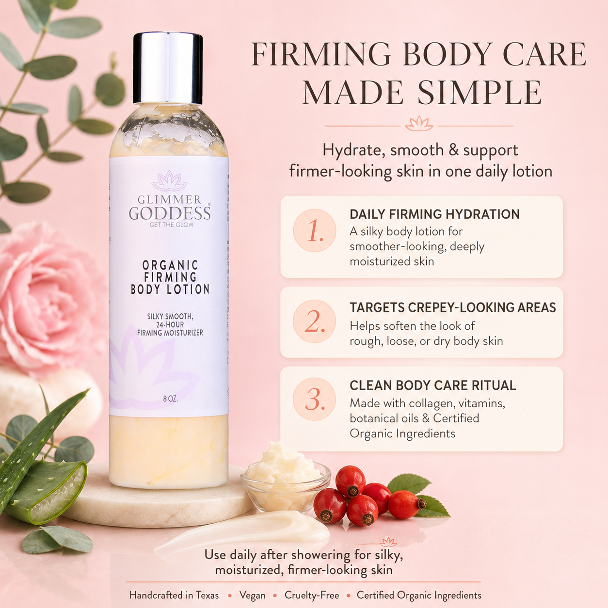 Organic Firming Body Lotion – Skin Tightening Formula - Trending Wellness Store