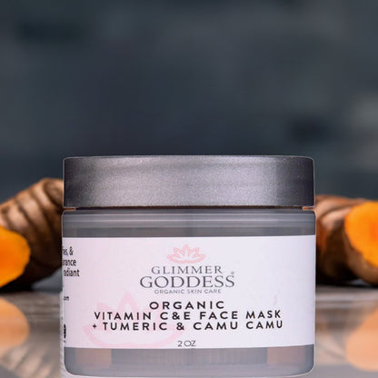 Organic Glow Up Tumeric Vitamin C & E Brightening Face Mask - 2 oz. - Trending Wellness Store