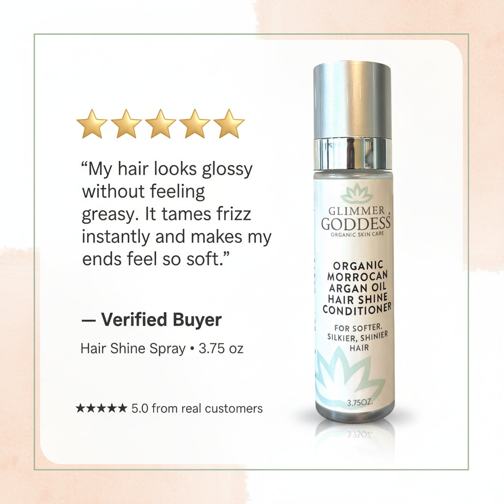 Organic Hair Shine Spray – Frizz Control & Hydrating - Trending Wellness Store