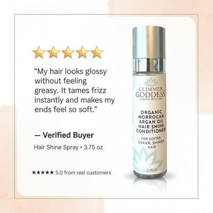 Organic Hair Shine Spray – Frizz Control & Hydrating - Trending Wellness Store