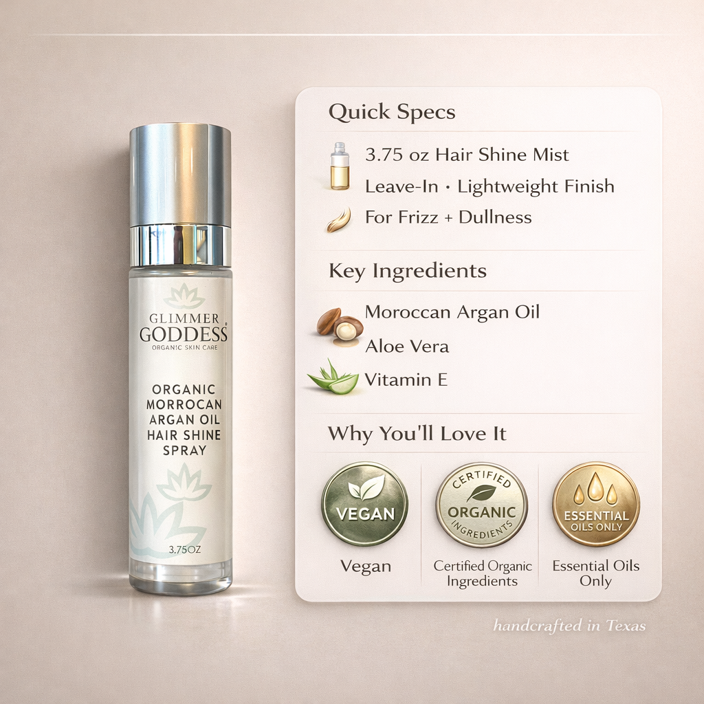 Organic Hair Shine Spray – Frizz Control & Hydrating - Trending Wellness Store