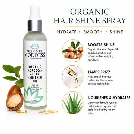Organic Hair Shine Spray – Frizz Control & Hydrating - Trending Wellness Store