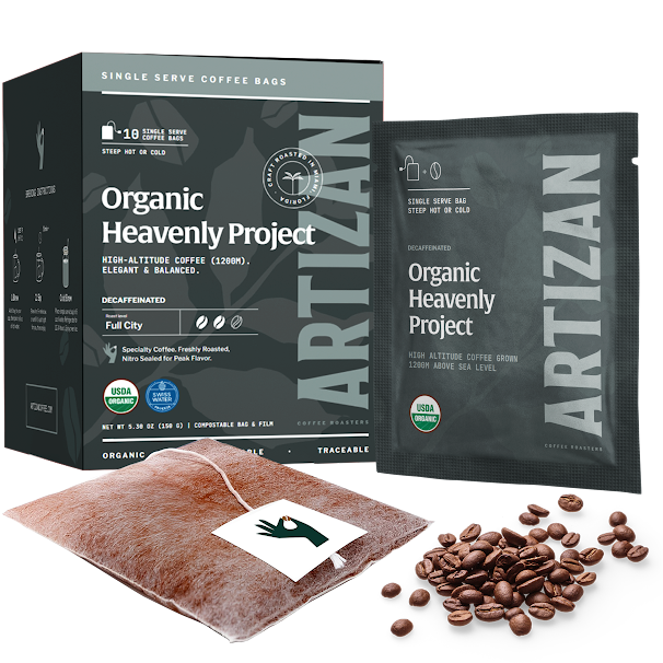Organic Heavenly Project Decaf Coffee Singles - Trending Wellness Store