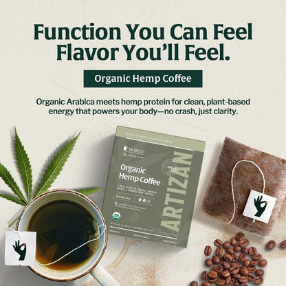 Organic Hemp Coffee Singles - Trending Wellness Store