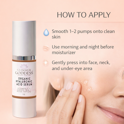 Organic Hyaluronic Acid Serum – Plumping Hydration 1 oz. - Trending Wellness Store
