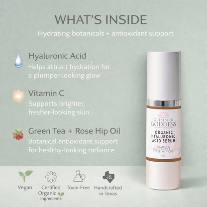 Organic Hyaluronic Acid Serum – Plumping Hydration 1 oz. - Trending Wellness Store