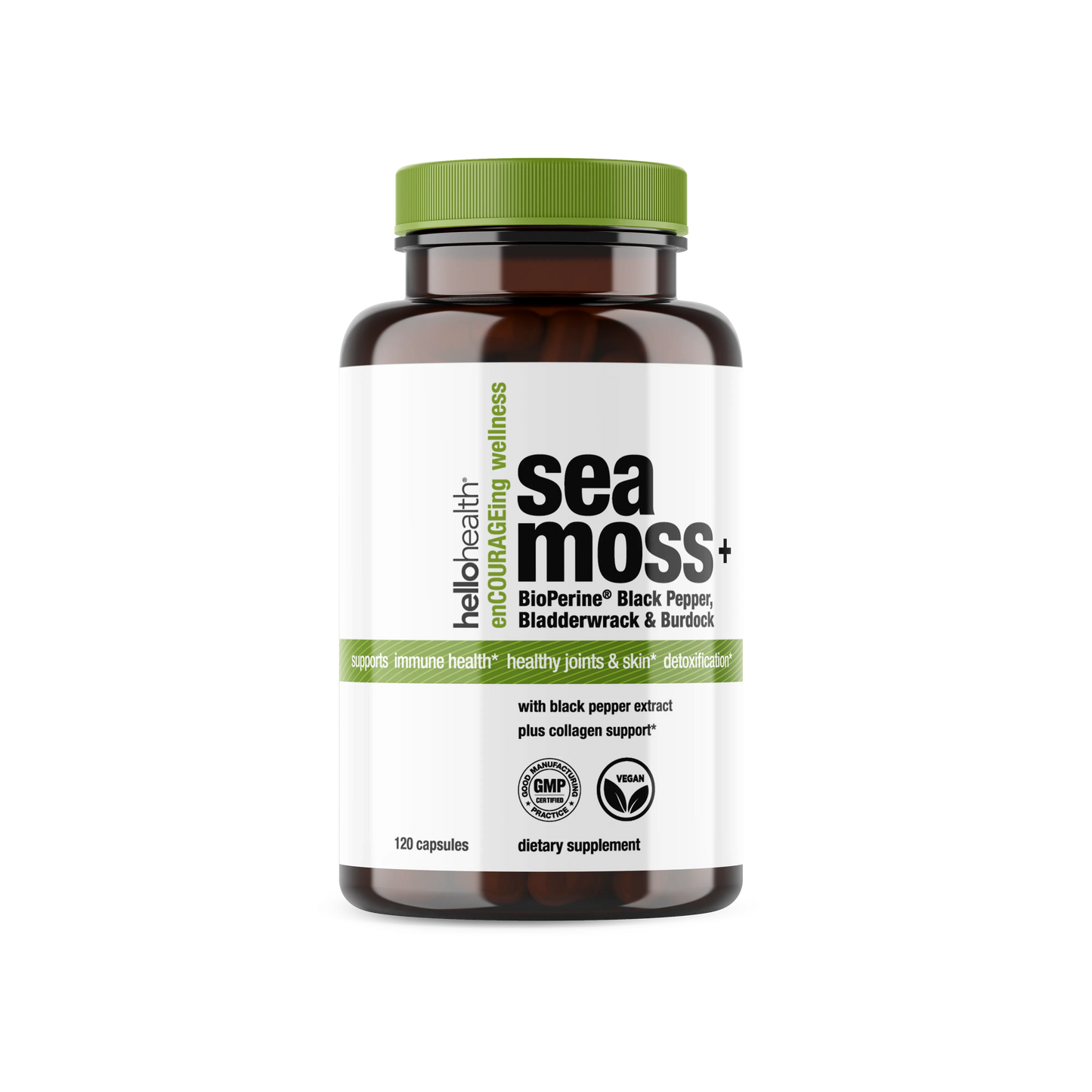 Organic Irish Sea Moss, Organic Bladderwrack, Organic Burdock & Bioperine capsules - Trending Wellness Store